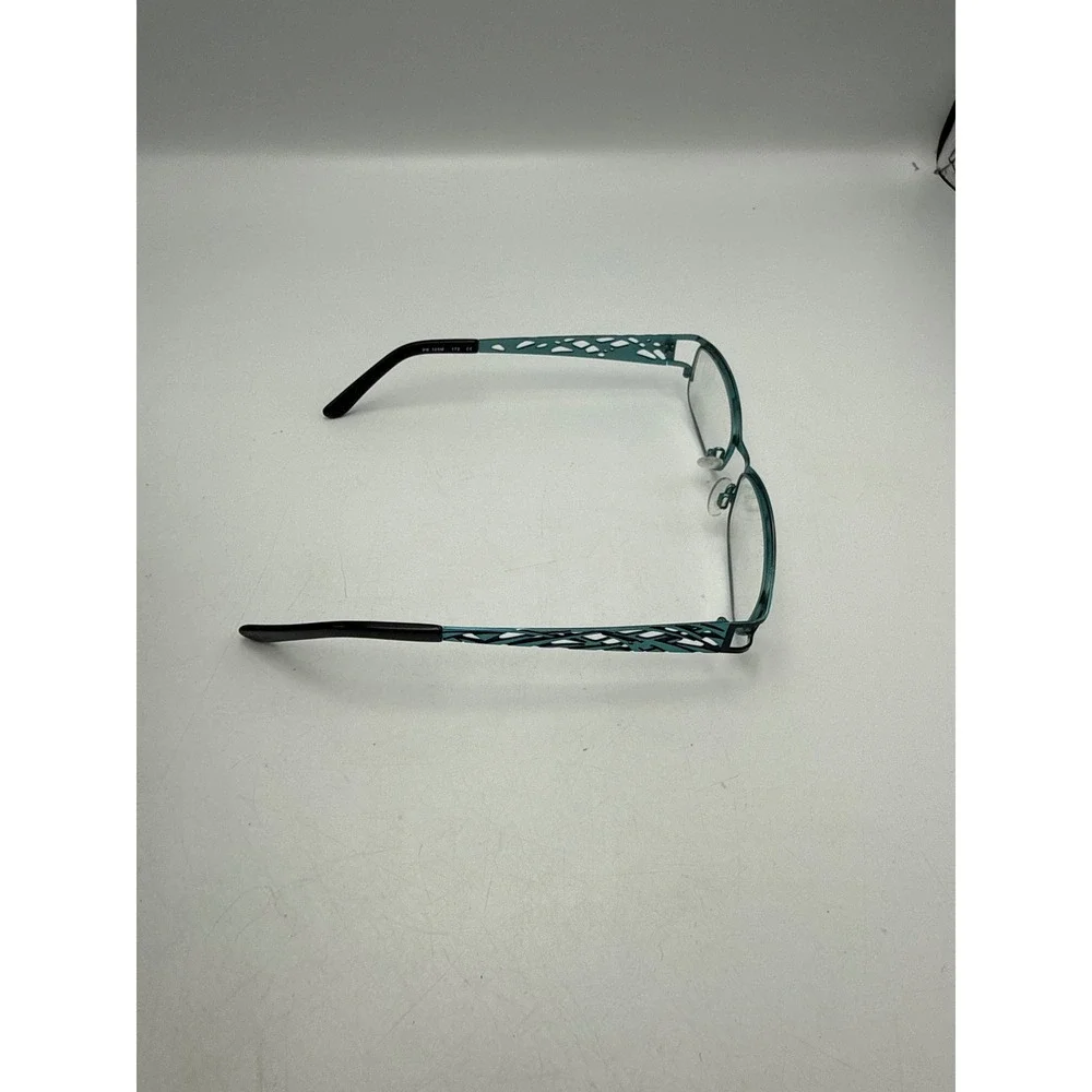 Project Runway PR 105M Eyeglasses Teal Black Filigree Rectangular Frames 135mm